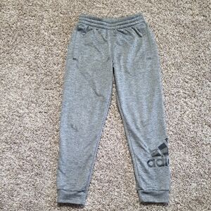 Adidas Boys Gray Jogger Sweatpants Size M (10-12) Athletic